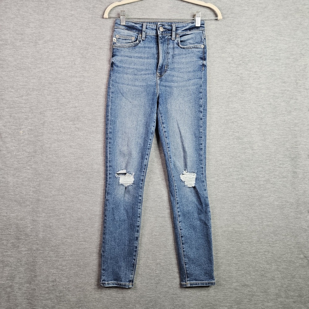 Lovers and Friends Size 24 Madrid High Rise Stretch Skinny Distressed Jeans